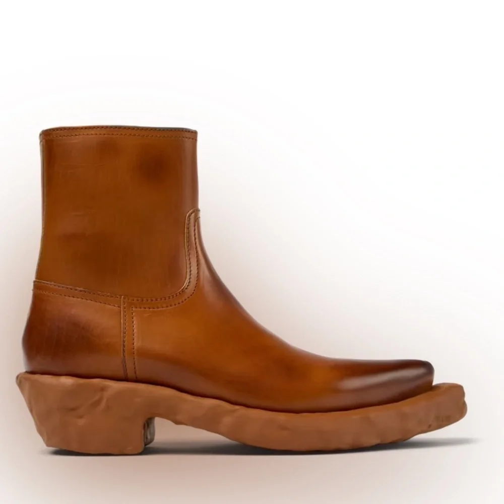 New Camperlab Venga Brown Leather Boots Funky Unique Unisex Sz 41